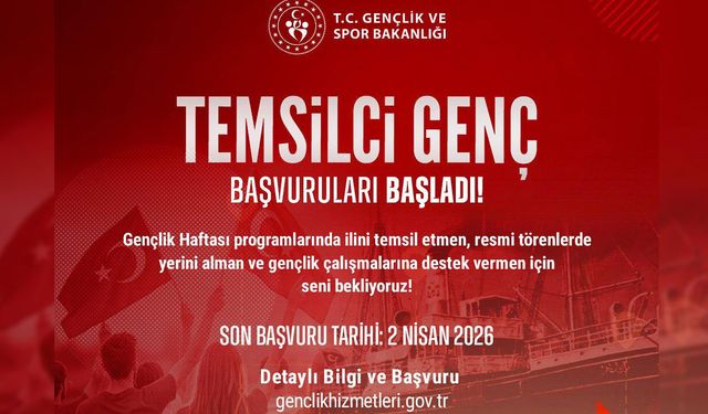 GENÇLİK HAFTASI İÇİN "TEMSİLCİ GENÇ" BAŞVURULARI BAŞLADI