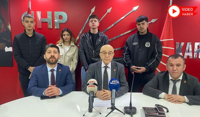 CHP KARABÜK İL BAŞKANLIĞI ÖNÜNDE İMAMOĞLU’NUN MEKTUBU OKUNDU