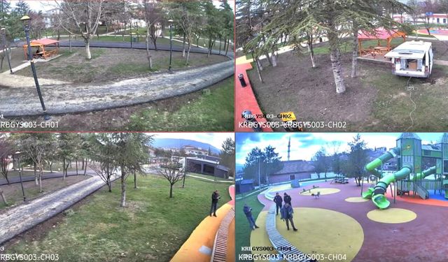 KARABÜK'TE PARKLARA KAMERA KONULDU