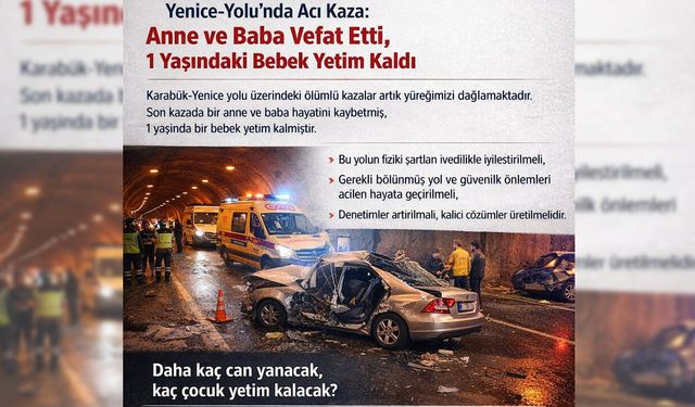 SAADET PARTİSİ'NDEN KARABÜK-YENİCE YOLU TEPKİSİ: "ÖLÜM YOLU OLMADAN ÖNLEM ALIN"