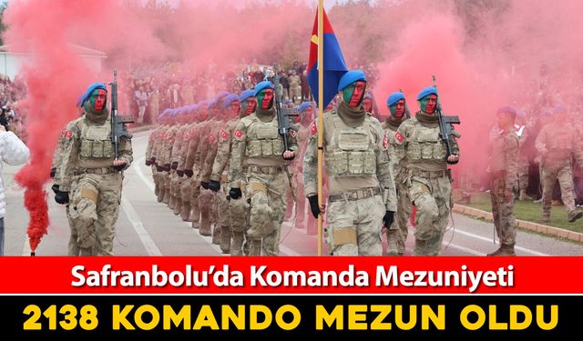 SAFRANBOLU'DA 2138 KOMANDO MEZUN OLDU