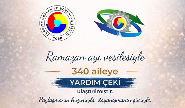 TOBB DESTEKLİ RAMAZAN YARDIMI: 340 AİLEYE YARDIM ÇEKİ