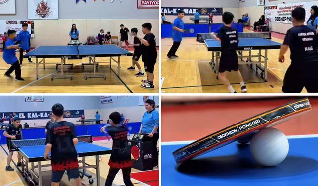 KARABÜK'TE KÜÇÜK ERKEKLER MASA TENİSİ İL BİRİNCİLİĞİ KARŞILAŞMALARI SÜRÜYOR
