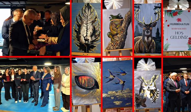 HUBBİ HATUN YURDU ÖĞRENCİLERİNDEN RESİM SERGİSİ