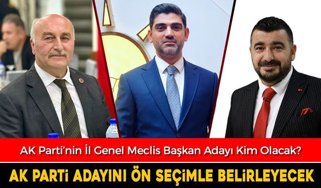 İL GENEL MECLİS BAŞKAN ADAYI ÖN SEÇİM İLE BELİRLENECEK