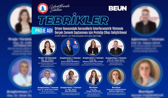 BEUN GELECEĞİN HAVA ÖLÇÜM TEKNOLOJİSİ PROJESİNE TÜBİTAK'TAN DESTEK