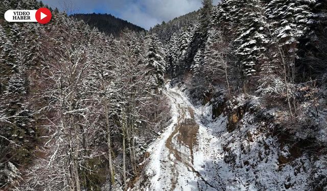 YÜKSEK KESİMDEKİ KARLAR DRONLA GÖRÜNTÜLENDİ