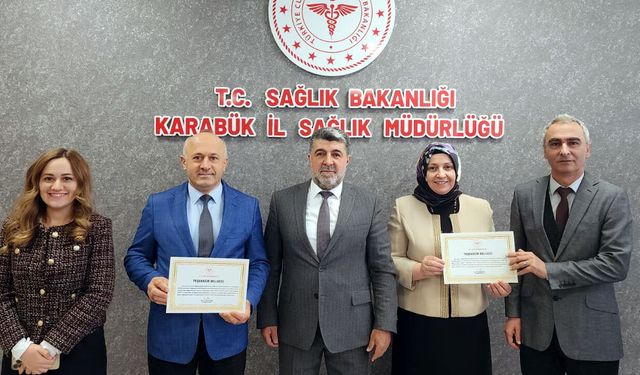 KARABÜK EĞİTİM VE ARAŞTIRMA HASTANESİNE ÇİFTE BAŞARI BELGESİ