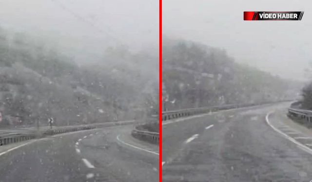 KARABÜK-ÇERKEŞ YOLUNDA KAR YAĞIŞI BAŞLADI