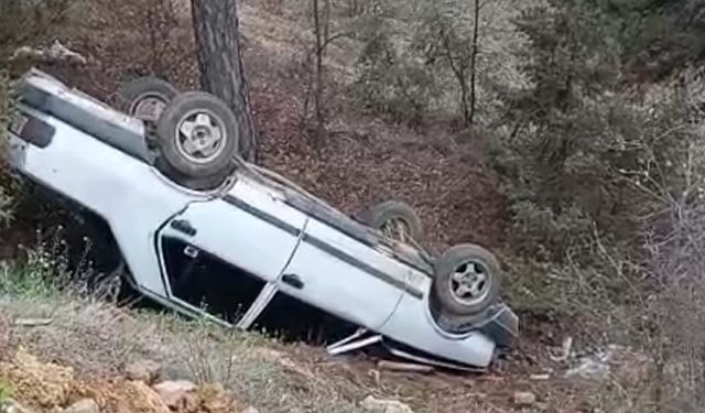 KASTAMONU'DA OTOMOBİL TAKLA ATTI