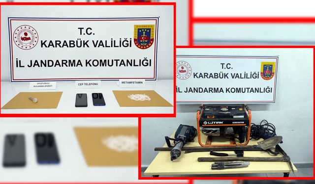 KARABÜK'TE KAÇAK KAZI VE UYUŞTURUCU OPERASYONU: 11 GÖZALTI