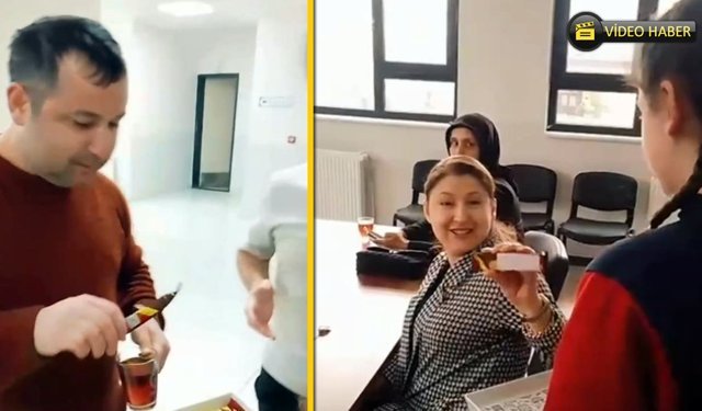 ÖĞRENCİLERDEN "ÖĞRETMENE SİLAH DEĞİL ÇİKOLATA UZATILIR" MESAJI