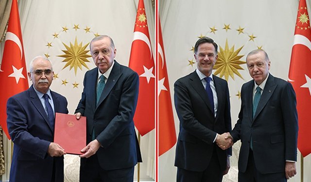 CUMHURBAŞKANI ERDOĞAN AYM BAŞKANI VE NATO GENEL SEKRETERİ İLE GÖRÜŞTÜ