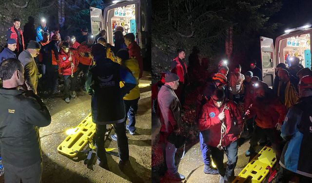 30 METRELİK UÇURUMDAN DÜŞEN GENÇ KIZI EKİPLER KURTARDI