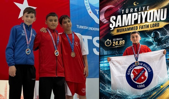 KARABÜKLÜ YÜZÜCÜ LORD'DAN 2. TÜRKİYE ŞAMPİYONLUĞU