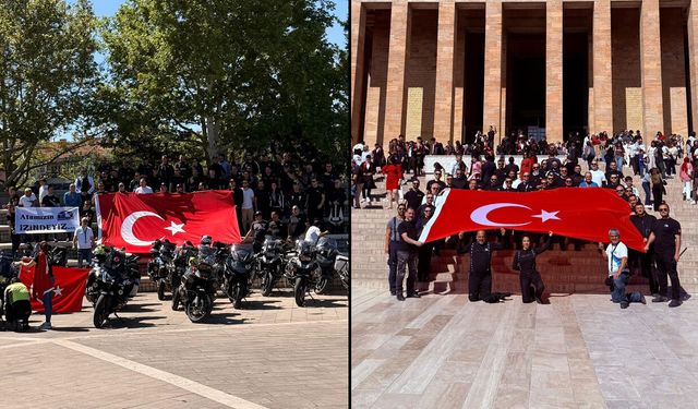 MOTORCULARDAN ANITKABİR'E "BAYRAK SÜRÜŞÜ"