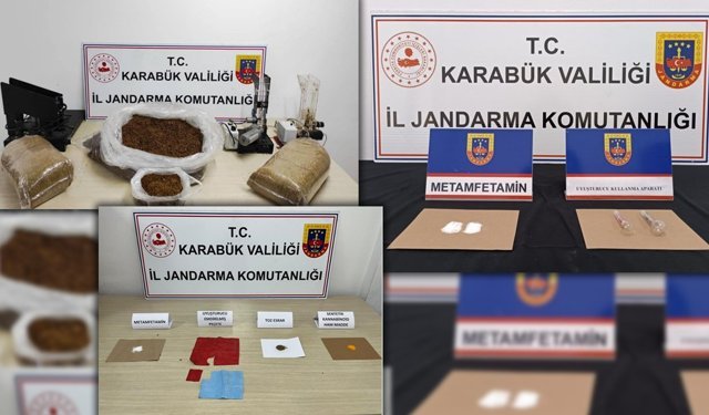 KARABÜK'TE TÜTÜN VE UYUŞTURUCU OPERASYONLARINDA 8 GÖZALTI