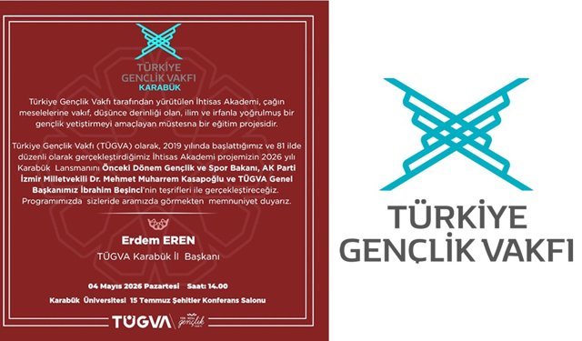 TÜGVA’NIN İHTİSAS AKADEMİ KARABÜK LANSMANI 4 MAYIS’TA
