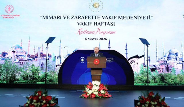 CUMHURBAŞKANI ERDOĞAN VAKIFLAR HAFTASI KUTLAMA PROGRAMINA KATILDI