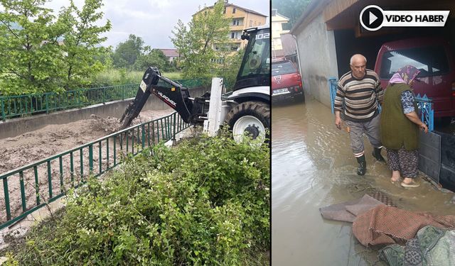 YENİCE’DE DERE TAŞTI MAHALLELİ GECEYİ ENDİŞEYLE GEÇİRDİ