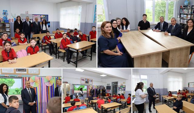 NEVZAT AKBAŞ OVACUMA İLK-ORTAOKULU'NU ZİYARET ETTİ