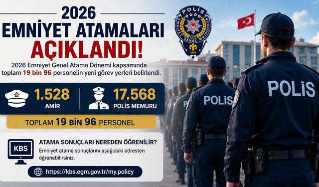 EMNİYET TEŞKİLATI’NDA ATAMA HEYECANI: 19 BİN 96 POLİSİN YERİ DEĞİŞTİ