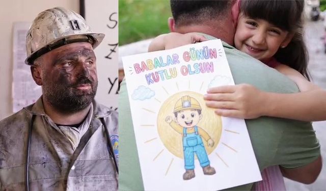 KÜÇÜK ELA'DAN MADENCİ BABASINA ANLAMLI SÜPRİZ