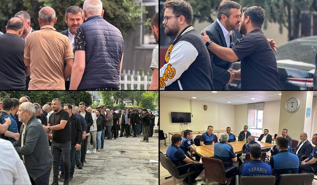 BAŞKAN ÇETİNKAYA, BELEDİYE PERSONELİYLE BAYRAMLAŞTI