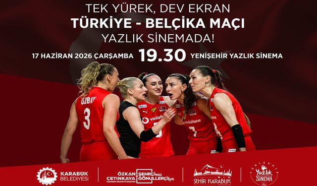 KARABÜK'TE FİLENİN SULTANLARI MAÇI YAZLIK SİNEMADA DEV EKRANDA