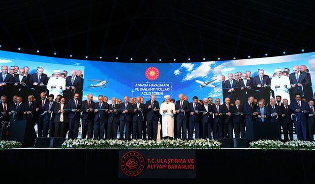 CUMHURBAŞKANI ERDOĞAN ANKARA HAVALİMANI VE BAĞLANTI YOLLARI AÇILIŞ TÖRENİNE KATILDI