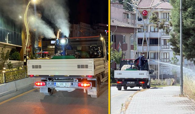 KARABÜK BELEDİYESİ ŞEHRİ SİNEK VE HAŞERELERE KARŞI İLAÇLIYOR