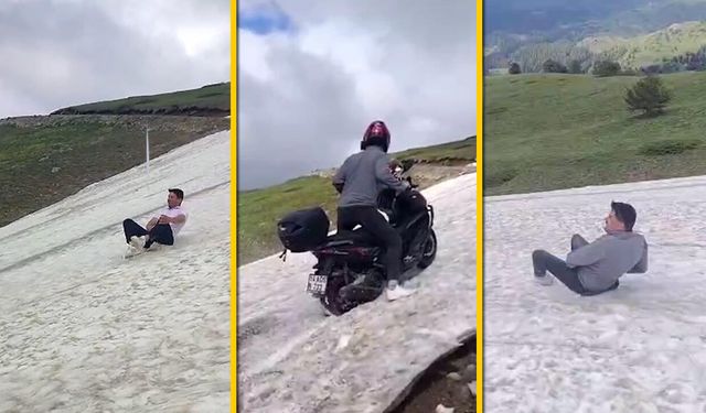 BOLU'DA HAZİRAN AYINDA KAR KEYFİ