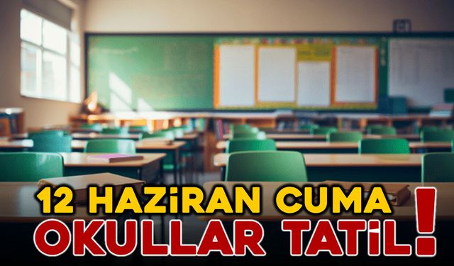 12 HAZİRAN'DA OKULLAR TATİL