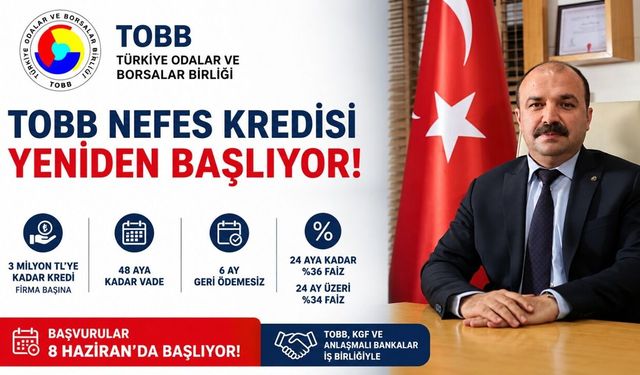 TOBB NEFES KREDİSİ YENİDEN BAŞLIYOR