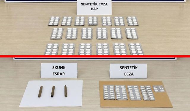 KARABÜK'TE 331 SENTETİK HAP ELE GEÇİRİLDİ