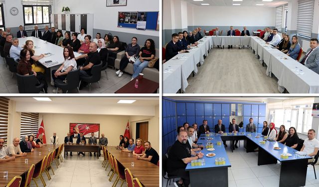 VALİ ÇAĞATAY OKUL ZİYARETLERİNDE ÖĞRENCİLERLE BULUŞTU