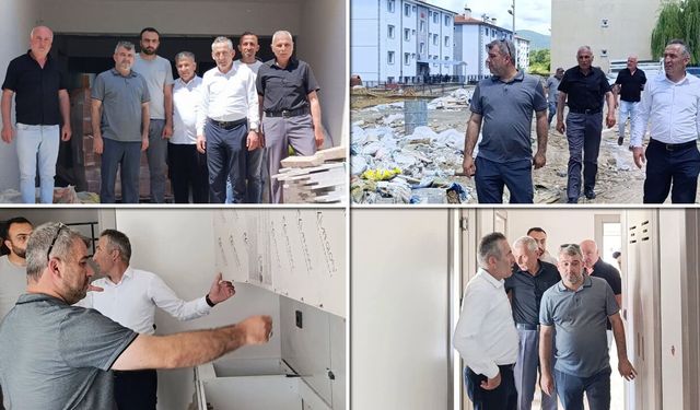BAŞKAN KARAKAŞ YENİCE AFET KONUTLARINI İNCELEDİ