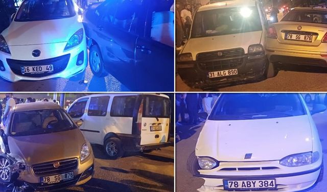 KARABÜK'TE ZİNCİRLEME KAZA: 2 YARALI