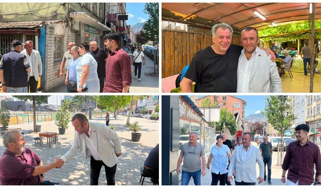 CHP KARABÜK MERKEZ İLÇE TEŞKİLATI ANKARA CADDESİ ESNAFINI ZİYARET ETTİ