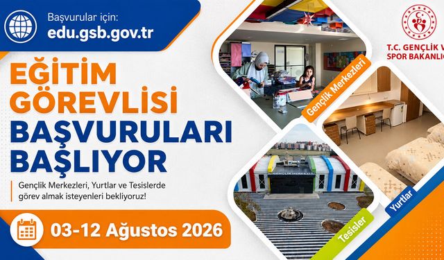GSB EĞİTİM GÖREVLİSİ BAŞVURULARI 3 AĞUSTOS'TA BAŞLIYOR