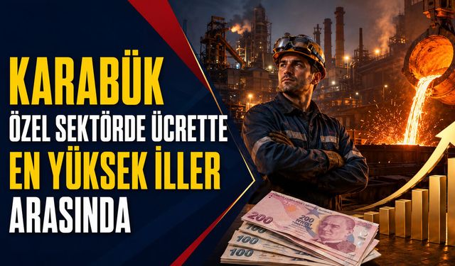 KARABÜK ÖZEL SEKTÖRDE ÜCRETTE EN YÜKSEK İLLER ARASINDA