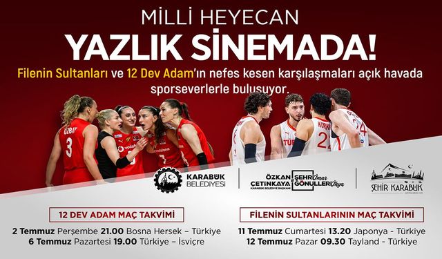 MİLLİ MAÇ HEYECANI YENİŞEHİR YAZLIK SİNEMADA YAŞANACAK