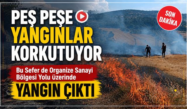 BU KEZ DE OSB YOLU ÜZERİNDE YANGIN ÇIKTI