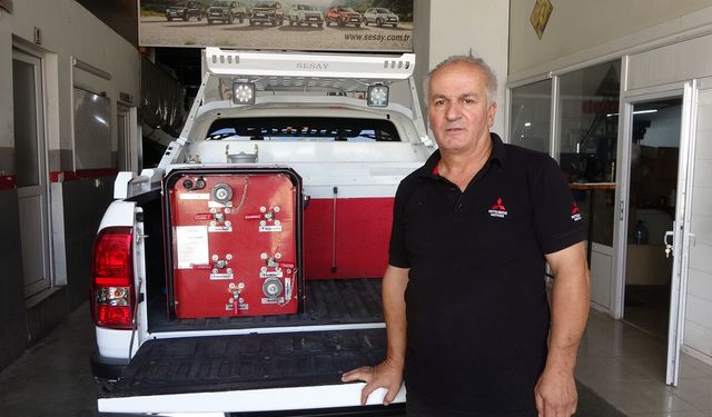 OTO TAMİRCİSİNDEN ORMAN YANGINLARINA HIZLI MÜDAHALE ARACI