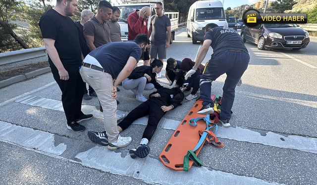 SAFRANBOLU'DA MOTOSİKLET DEVRİLDİ: 1 YARALI