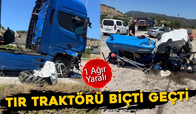 TIR TRAKTÖRÜ BİÇTİ GEÇTİ