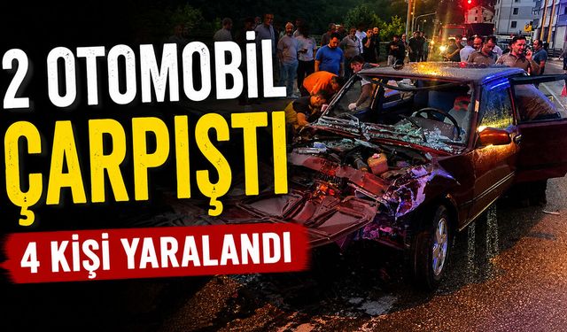 YENİCE'DE YAĞIŞ KAZAYI GETİRDİ: 4 YARALI
