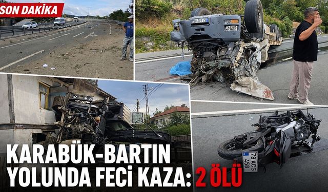 KARABÜK-BARTIN YOLUNDA FECİ KAZA: 2 ÖLÜ