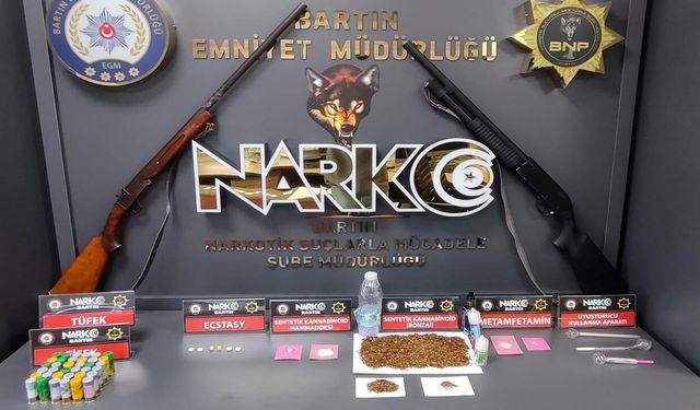 BARTIN'DA UYUŞURUCU OPERASYONU 5 GÖZALTI