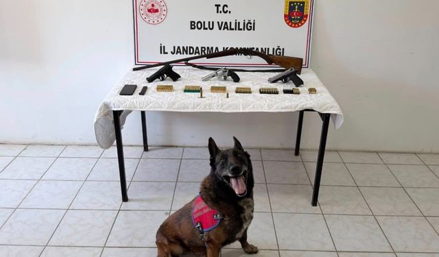 BOLU'DA EVİNDE SİLAH VE MÜHİMMAT BULUNAN ŞÜPHELİ TUTUKLANDI